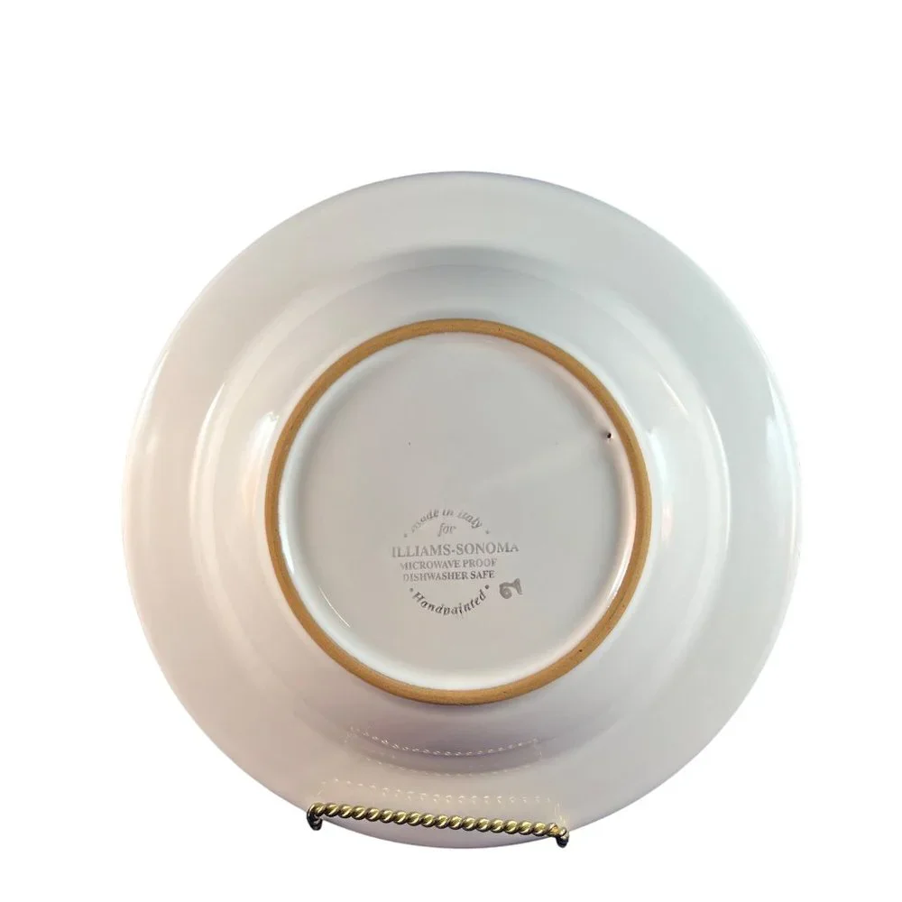 Williams Sonoma Tournesol Soup Pasta Bowl Hand Painted Italy